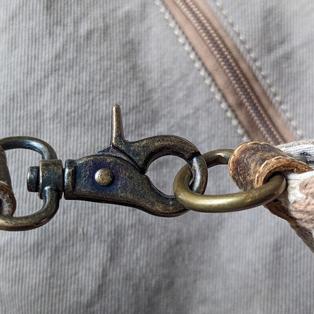 MYRA Blue Chip Recycled Military Tent Shoulder Bag - Picture 12 of 15